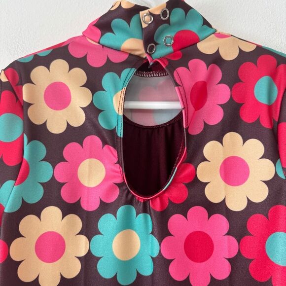 Weissman Boogie Shoes Multi Floral Hippie Dance Costume Size MC (10/12) - Picture 4 of 13